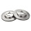 TRQ Front Brake Rotors Set Vent Compatible med 2007-2015 Mini Cooper 1