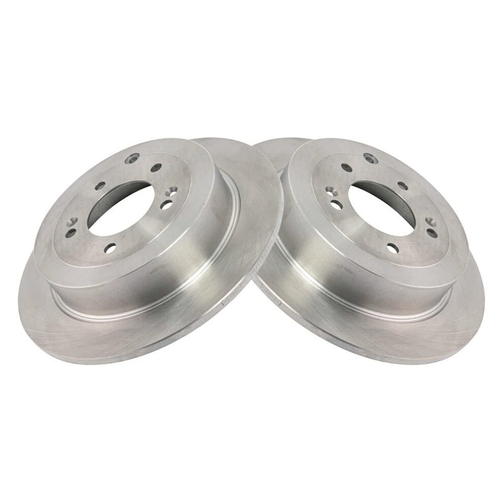 Trq Rear Brake Rotors Set Solid Compatible With 2016-2021 Hyundai Tucson 2017-2021 Kia Sportage 191213141557