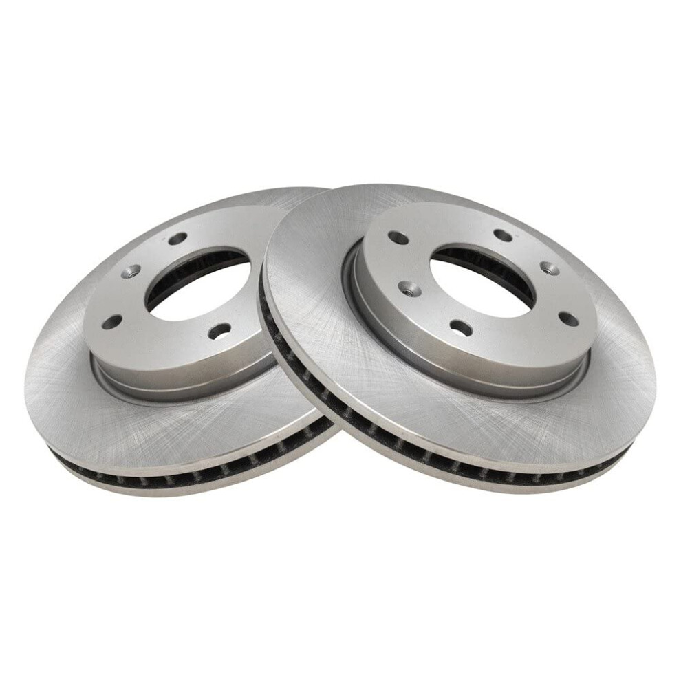 Trq Front Brake Rotors Set Vented Compatible With 2002-2003 Hyundai Sonata 2001-2002 Kia Optima 191213776834