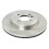 TRQ Front Brake Rotors Set Vented Compatible with 2002-2006 Mini Cooper 2