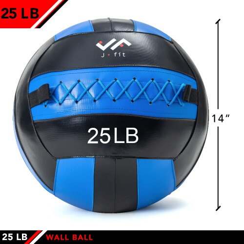 JFIT Väggboll, 25 LB, Blå/Svart 1