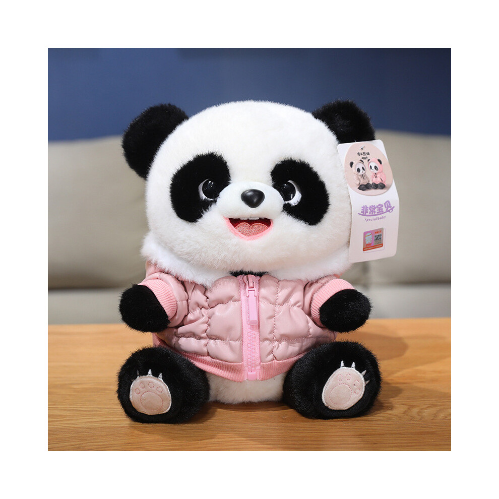 (Pink, 30Cm) And Cute Huggable Panda Plush Doll Snuggly Stuffed Animal In Pink Colors Beige And Pink,Cream