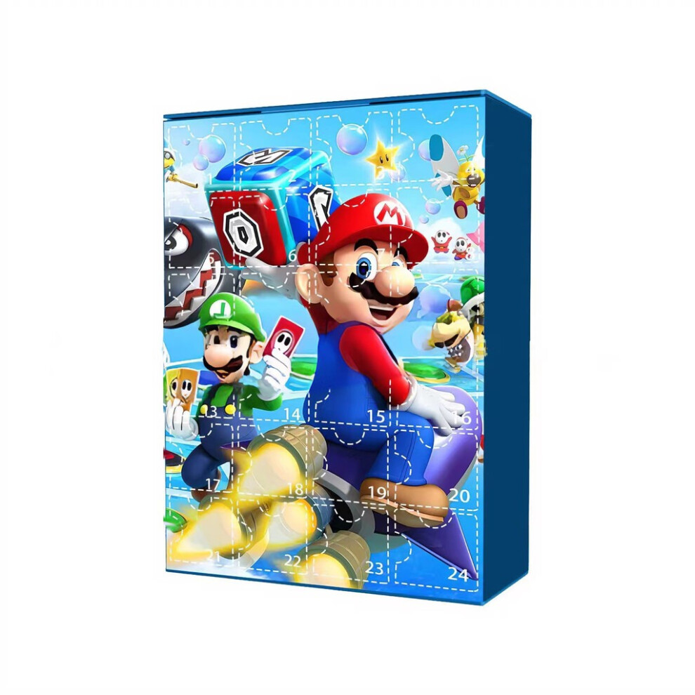 (Mario A) Mario Super Bros Advent Calendar 24 Days Xmas Countdown Gifts Box Blind 24pcs