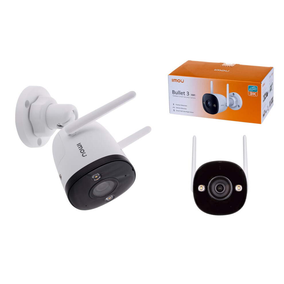 Imou Weiß Bullet 3 Wlan-Außenkamera 5Mp 3K Vollfarb-Ir Imousense Aktive Abschreckung Und Integrierte Sirene Ipc-S3ep-5M0we - Bild 10