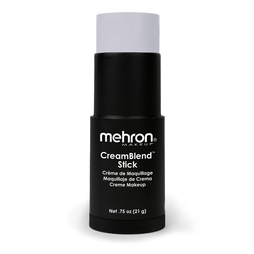Mehron Makeup creamBlend Stick  Face Paint  Body Paint  & Foundation cream Makeup  Body Paint Stick 75 oz (21 g) (Light grey)