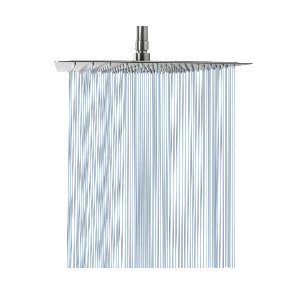 Cabezal De Ducha De Lluvia Nearmoon De Acero Inoxidable De Alto Caudal, Cuadrado, Con Efecto Lluvia, Para Ba O En Cascada, Para Montaje En Techo-image