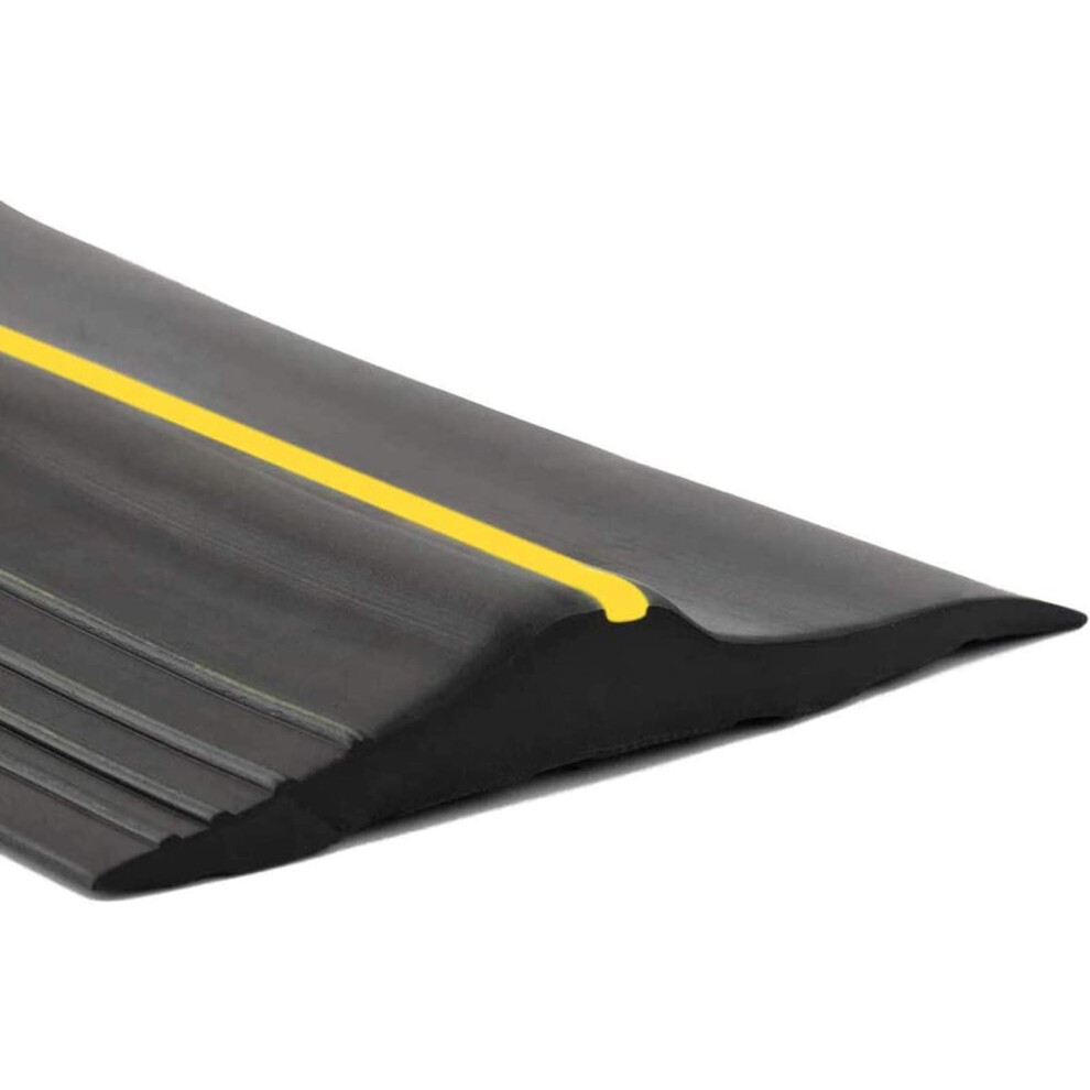 10Ft/3M Universal Garage Door Rubber Threshold Strip Weatherproof Seal Strip Diy Weather Stripping Replacement Not Include Adhesive/Sealant (Black) 662594689520