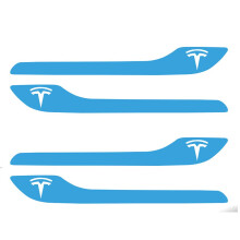IPG per Tesla Model 3 / Model Y Kit di adesivi per decalcomanie per maniglia della porta (set di 4) con logo Tesla (azzurro lucido)