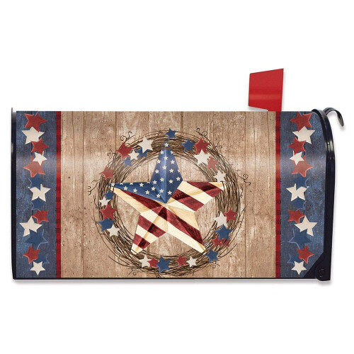 Amerikaans Barnstar Patriottisch Groot Brievenbuscover Primitive Oversized