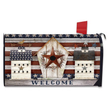 Briarwood Lane Rustikln americk ptac budky Primitive Large Mailbox Cover Patriotic Oversized