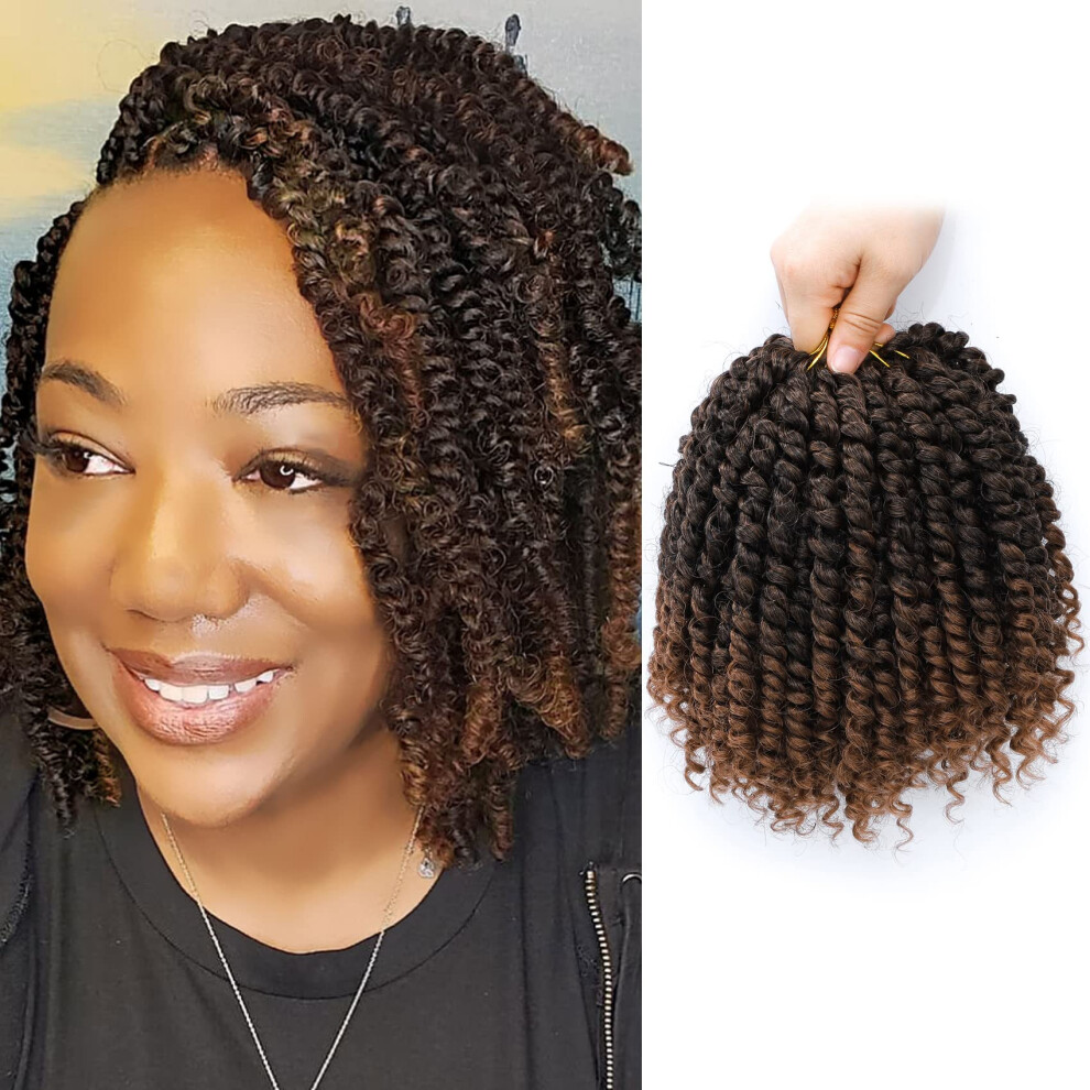 Stï¿½Djepunkt Unisex Black Fulcrum Passion Twist Hair 6 Inch 8 Packs Pre-Twisted Passion Twist Crochet Hair For Women Soft Passion Twist Curly Crochet Hair Pre Looped P