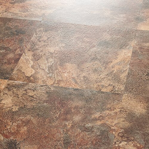Majestic Αυτοκόλλητα 18-Inch Τετράγωνα Βινυλίου Πλακάκια, 10 Πλακάκια - 18" x 18", Rustic Copper Slate 1