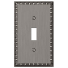 Amerelle 90TAN Egg & Dart Wallplate 1 Toggle Antik Nikkel