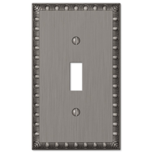 Amerelle 90TAN Egg & Dart Wallplate 1 Toggle Antik Nikkel