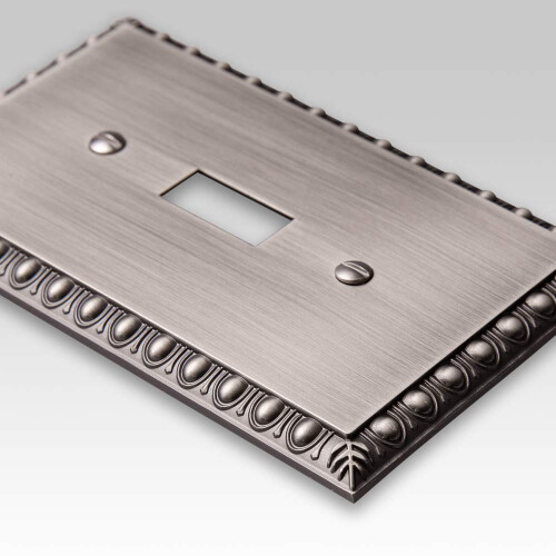 Amerelle 90TAN Egg & Dart Wallplate 1 Toggle Antik Nikkel 1