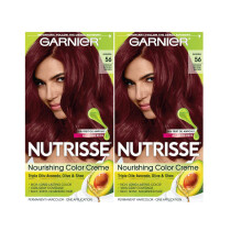Garnier Χρώμα Μαλλιών Nutrisse Nourishing Creme, 56 Μεσαίο Καστανό (Sangria) Μόνιμο Χρώμα, 2 Τεμάχια