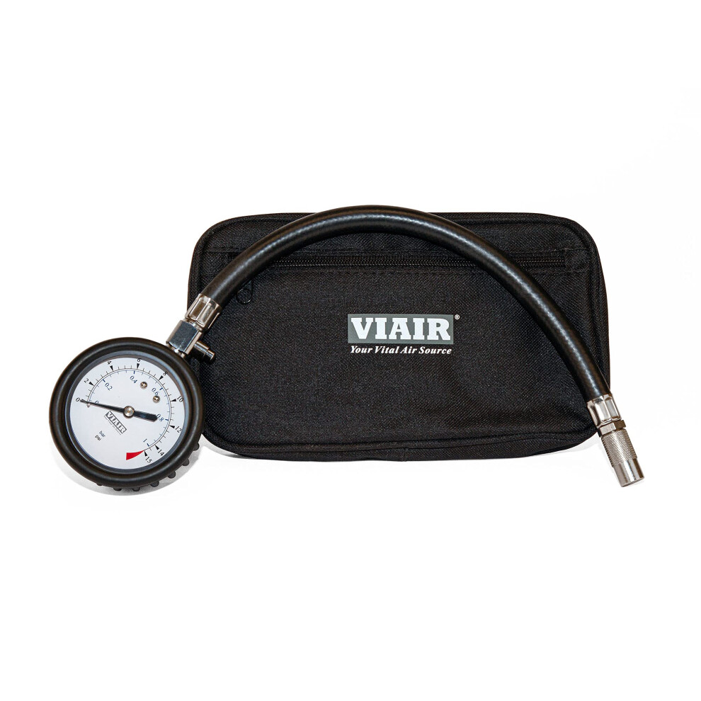 VIAIR 2.5"""" Tire Pressure Gauge with Hose  0-15 PSI Range  P/N 90059-image-OPC-PFKCNRZ-NEW