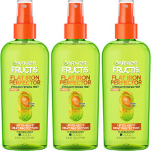 Garnier Fructis Style Flat Iron Perfector Straightening Mist for Heat Protection Argan Oil 6.0 Fl Oz 3 Count (Packaging May Vary)