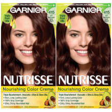 Garnier Haarkleur Nutrisse Voedende Creme 415 Zacht Mahonie Donkerbruin (Frambozentruffel) 2 Stuks