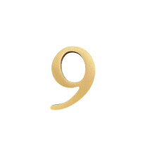 1,77 inch hoogte zelfklevend massief messing Engelse letters 4,5 cm muursticker gouden brievenbusnummers huisadresnummers winkelstudionaam DIY combin