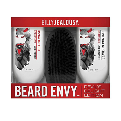 Billy Jealousy Billy Jealousy Devil's Delight Beard Envy Kit med Skäggtvätt och Borste