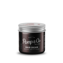 Pomp & Co Hair Styling Cream For Men Natural Matte Finish Hair Cream For A Medium Strong Hold Scented Water Based Cream Pomade 60ml