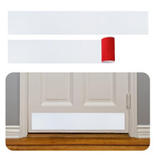 Rubber Bond Kick Plates (2 Pack) 6"""" x 33"""" - Effortless Peel & Stick - Prevents Dents & Scratches - Self-Adhesive & Universal Fit (White)