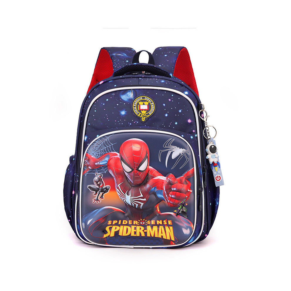 (Blue SpiderMan) Themed Cartoon Delightful Kids Backpack Perfect For School Use Daily And-image-OPC-PGTCY7N-NEW