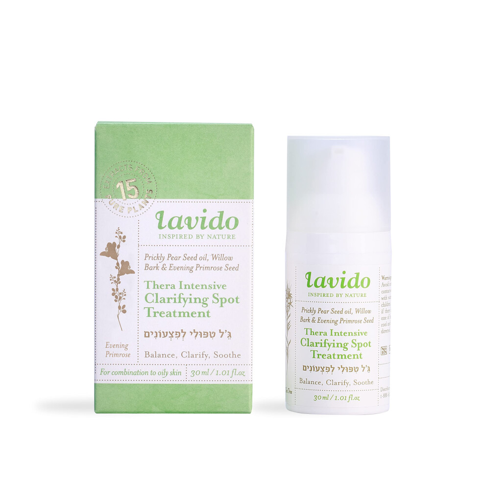 Lavido - Natural Thera Intensive Clarifying Spot Treatment | Balance Clarify + Soothe Breakout-Prone Skin (1.01 Oz | 30 Ml)