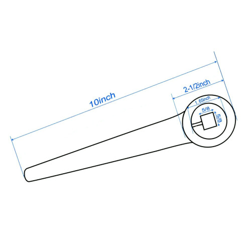 Yoogu Kit Substituição Alavanca de Reclinação 10 polegadas Montagem Quadrada 5/8 polegadas Castanho Escuro 2