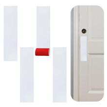 Rubber Bond Push Plates (4 stuks) 4"" x 16"""" - Moeiteloos afpellen en plakken - Voorkomt deuken en krassen - Zelfklevend en universeel passend (wit)