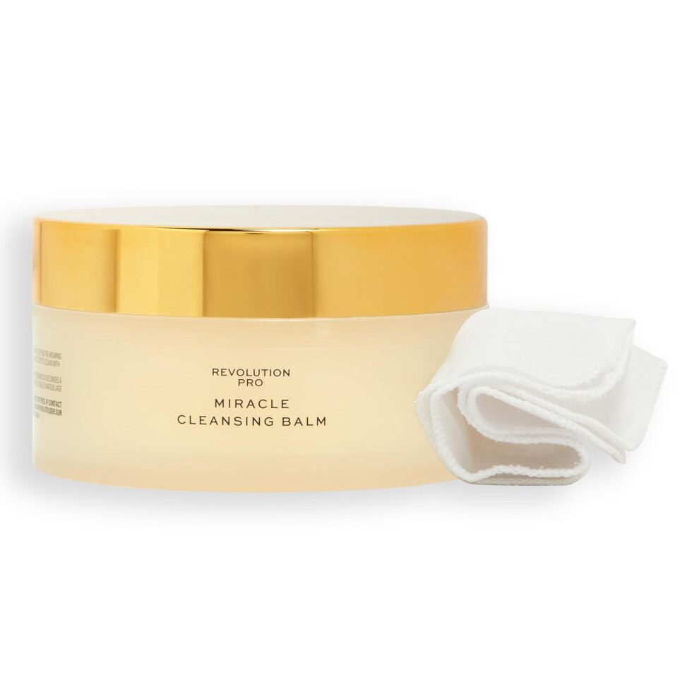 Revolution Pro  Miracle Vegan Collagen Cleansing Balm  Hydrating & Nourishing Face Cleanser & Makeup Remover  Vegan & Cruelty-Free  3.4 oz