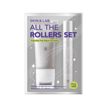 [SKIN&LAB] Anti-aging Rollers Duo Set includes Bakuchiol Eye and Retinol Lifting Roller Korean Vegan Skincare Gift Set Gift for women Christm