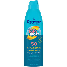 Coppertone SPORT Kinder Sonnencreme Spray SPF 50, Wasserfest, kontinuierliches Spray, 5,5 Oz