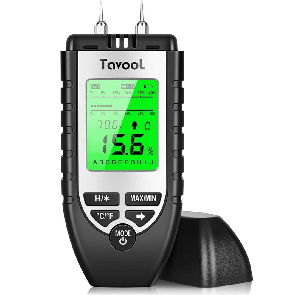 Wood Moisture Meter - Digital Moisture Detector Moisture Tester Pin-Type Water Leak Detector Damp Tester Dampness Meter For Wood Building Material Fi 8414744506025