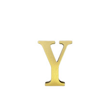 1,77 inch hoogte zelfklevend massief messing Engelse letters 4,5 cm muursticker gouden brievenbusnummers huisadresnummers winkelstudionaam DIY combin