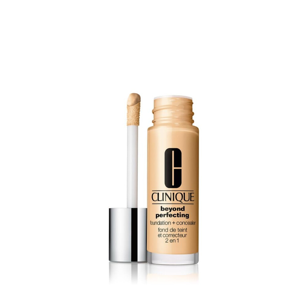Clinique Beyond Perfecting Liquid Lightweight Full Coverage Foundation + Concealer For Dry Combination to Oily Skin Types  Meringue  1 Fl Oz