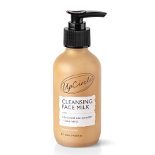 UPCIrcle Cleansing Face Milk con aloe vera + oro in polvere 4,05 once - Riparazione di pulizia + pelle nutriente - vegano + senza crudelt