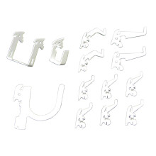 Wall Control KT-100-B W Slotted Storage Panel Basic Hook Assortment Pegboard and Slotted Tool Board - White