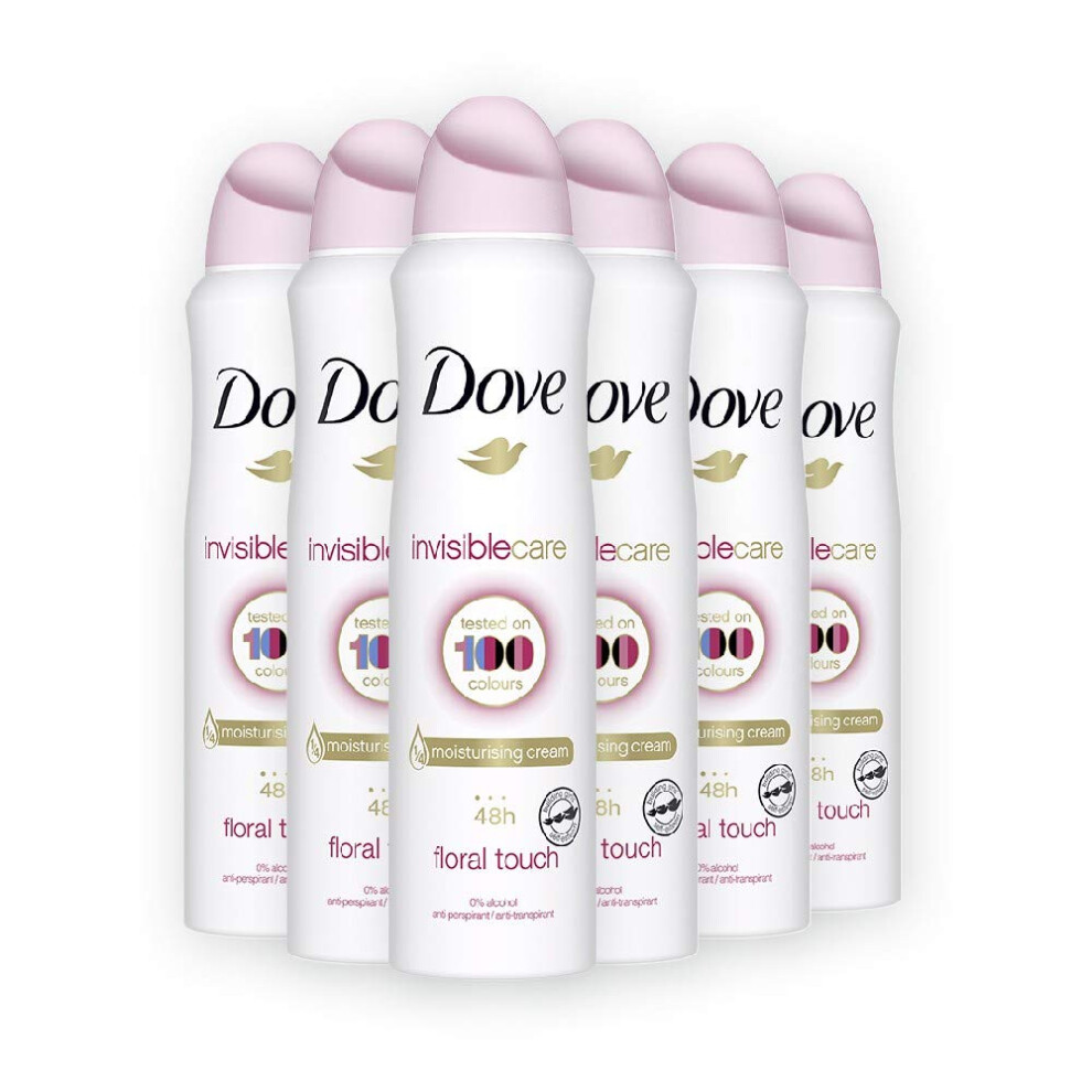 Dove Invisible Care  Floral Touch Antiperspirant Deodorant Spray  150ML  30.42 Fl Oz (Pack of 6)
