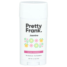 Pretty Frank Natural Aluminum-Free Deodorant Stick, Jasmine (1-Pack) | All-Day Odor Control for Women & Men | Effective, Skin Soothing Formula with Sa