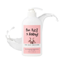 Non sono un bambino! Balsamo per capelli per bambini, dermatologicamente testato, senza allergeni, senza siliconi, latte di capra e burro di kari
