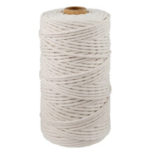 328 fot 3mm naturlig bomullsstrng fr hantverk Presentfrpackning Twine Arts & Crafts Home Decor Presentfrpackning (Beige)