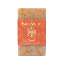 Bali Soap - Papaya Natural Soap - Barzeep voor mannen en vrouwen - Badlichaam en gezichtszeep - Veganistische handgemaakte exfoli?ende zeep - 3 Pack