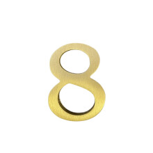 1,77 inch hoogte zelfklevend massief messing Engelse letters 4,5 cm muursticker gouden brievenbusnummers huisadresnummers winkelstudionaam doe-het-ze