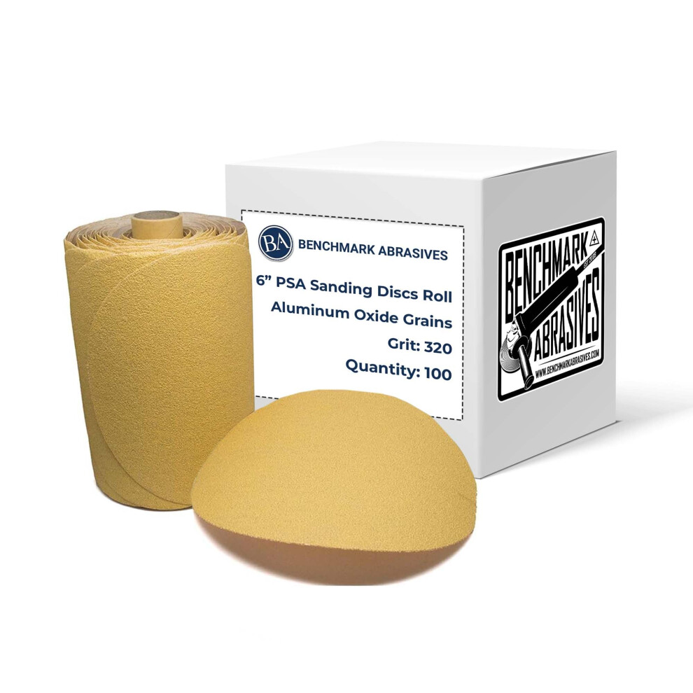Dischi Abrasivi Autoadesivi Benchmark Abrasives Psa Gold Da 6 Pollici Con Grani Di Ossido Di Alluminio Carta Abrasiva Da Per Autoveicoli - Rotolo