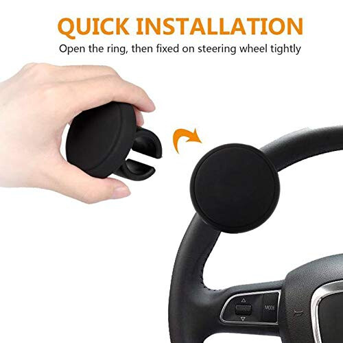 Rayfun No Tool Required Easy Set Up Silicone Steering Wheel Spinners for Automobiles 2