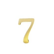1,77 inch hoogte zelfklevend massief messing Engelse letters 4,5 cm muursticker gouden brievenbusnummers huisadres voor winkel studionaam DIY combina