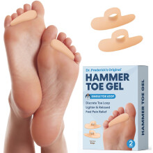 Dr. Frederick's Original Hammer Toe Gels - 2 Pairs - All-Day Relief for Crooked & Overlapping Toes - Soft Cushioning - Symptomatic Support for To
