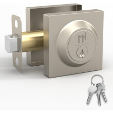 Mega fogantyk - Laura Deadbolt I Entry Deadbolt Lock - Nagy teherbrs, ngyzet alak reteszelo retesz bal- vagy jobbkezes ajtkhoz - Belso/Klso -